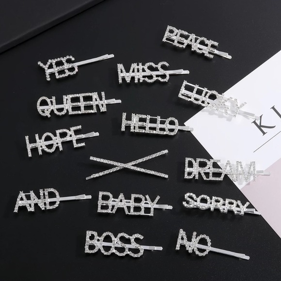 ⚜️[𝟯/$𝟭𝟴]⚜️DAMN Crystal Silver Hairpin NEW - Picture 10 of 12